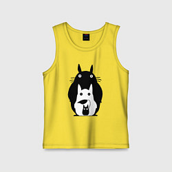 Майка детская хлопок Тоторо, цвет: желтый