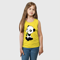 Майка детская хлопок Пандочка и бамбук, цвет: желтый — фото 2