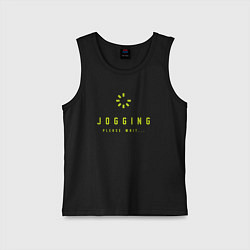 Майка детская хлопок Jogging, цвет: черный