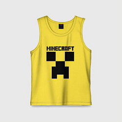 Майка детская хлопок MINECRAFT CREEPER, цвет: желтый