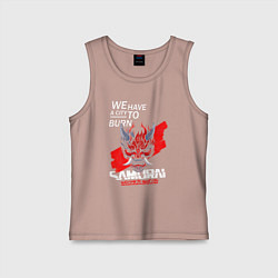 Майка детская хлопок WELCOME TO NIGHT CITY, цвет: пыльно-розовый