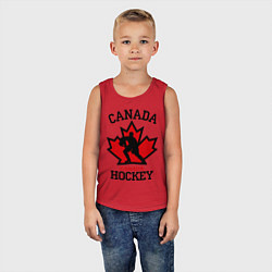 Майка детская хлопок Canada Hockey, цвет: красный — фото 2