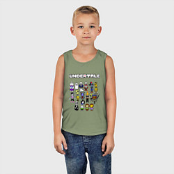 Майка детская хлопок UNDERTALE, цвет: авокадо — фото 2