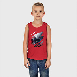 Майка детская хлопок Кен Канеки, цвет: красный — фото 2