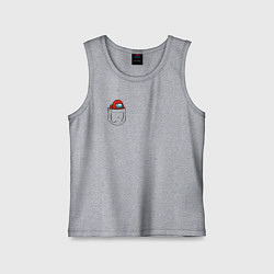 Майка детская хлопок Among us, цвет: меланж