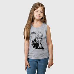 Майка детская хлопок Моя геройская академия, цвет: меланж — фото 2