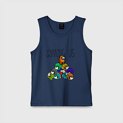 Майка детская хлопок Among Us Z, цвет: тёмно-синий
