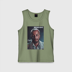 Майка детская хлопок Голяк Brassic Винни, цвет: авокадо