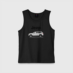 Майка детская хлопок Jeep, цвет: черный