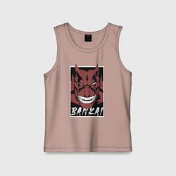 Майка детская хлопок Кенпачи Банкай, цвет: пыльно-розовый