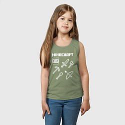 Майка детская хлопок Minecraft, цвет: авокадо — фото 2