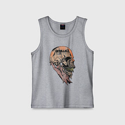 Майка детская хлопок Metallica art 04, цвет: меланж