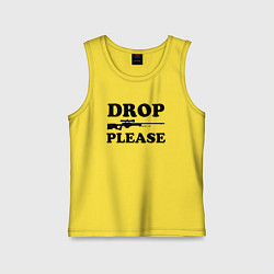Майка детская хлопок Drop Please, цвет: желтый