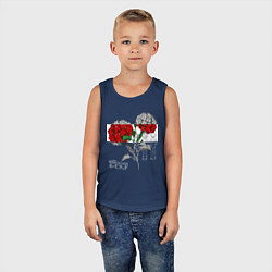 Майка детская хлопок Обещанный Неверленд Цветы Вида, цвет: тёмно-синий — фото 2