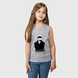 Майка детская хлопок Jujutsu Kaisen - Satoru Gojou, цвет: меланж — фото 2