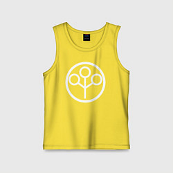 Майка детская хлопок Cyberpunk 2077: ARASAKA, цвет: желтый