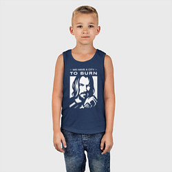 Майка детская хлопок WE HAVE A CITY TO BURN, цвет: тёмно-синий — фото 2