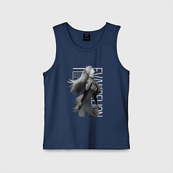 Майка детская хлопок Евангелион, цвет: тёмно-синий