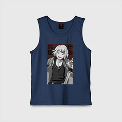 Майка детская хлопок Джузо Сузуя, цвет: тёмно-синий