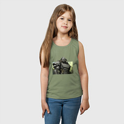 Майка детская хлопок Fallout x Skyrim, цвет: авокадо — фото 2
