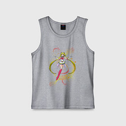 Майка детская хлопок Sailor MooN Сейлор Мун, цвет: меланж