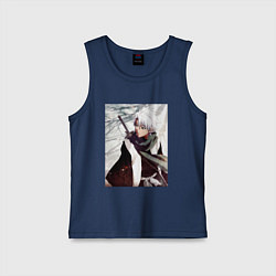 Майка детская хлопок Hitsugaya Toshiro, цвет: тёмно-синий