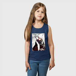 Майка детская хлопок Hitsugaya Toshiro, цвет: тёмно-синий — фото 2