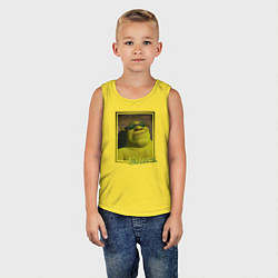 Майка детская хлопок Шрек в очках, цвет: желтый — фото 2
