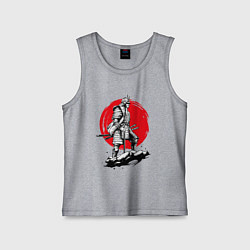 Майка детская хлопок Воин-самурай, цвет: меланж