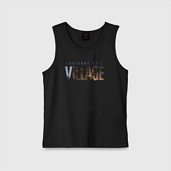Майка детская хлопок Resident Evil 8 Village Logo, цвет: черный