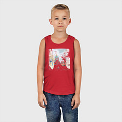 Майка детская хлопок Нижегородский трамвай, цвет: красный — фото 2