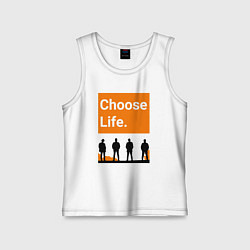 Майка детская хлопок Choose Life, цвет: белый