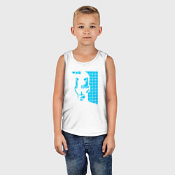 Майка детская хлопок Love Death And Robots Zima Blue, цвет: белый — фото 2