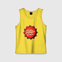 Майка детская хлопок Nuka Cola Fallout, цвет: желтый