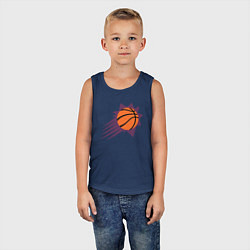 Майка детская хлопок Suns Basket, цвет: тёмно-синий — фото 2