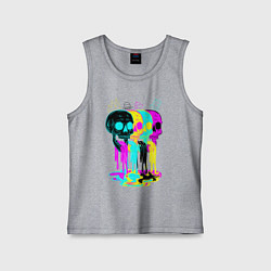 Детская майка 4 ЧЕРЕПА SKULLS NEON