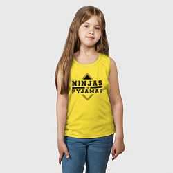 Майка детская хлопок Ninjas In Pyjamas, цвет: желтый — фото 2