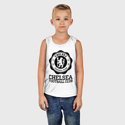 Майка детская хлопок Chelsea FC: Emblem, цвет: белый — фото 2