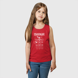 Майка детская хлопок Пикник группа, цвет: красный — фото 2