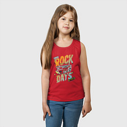 Майка детская хлопок Rock Days, цвет: красный — фото 2