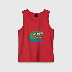 Майка детская хлопок Pepe happy Пепе хеппи, цвет: красный