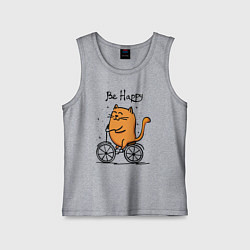 Детская майка Кот велосипедист