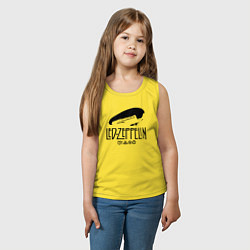 Майка детская хлопок Дирижабль Led Zeppelin с лого участников, цвет: желтый — фото 2