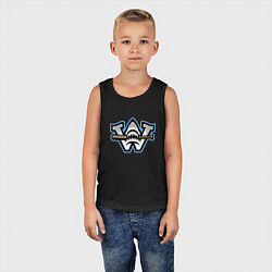 Майка детская хлопок Wilmington sharks - baseball team, цвет: черный — фото 2