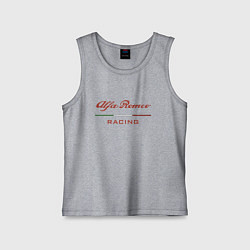 Майка детская хлопок Alfa Romeo racing - logo, цвет: меланж