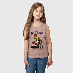 Майка детская хлопок OTTAWA SENATORS ОТТАВА СЕНАТОРЗ, цвет: пыльно-розовый — фото 2