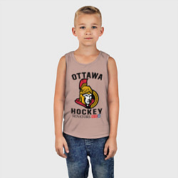 Майка детская хлопок OTTAWA SENATORS ОТТАВА СЕНАТОРЗ, цвет: пыльно-розовый — фото 2