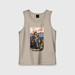 Майка детская хлопок Nuka Cola - raid your first!, цвет: миндальный