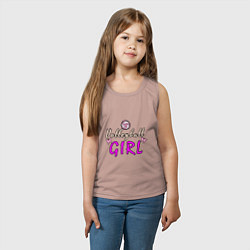 Майка детская хлопок Volleyball - Girl, цвет: пыльно-розовый — фото 2
