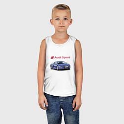 Майка детская хлопок Audi sport Racing, цвет: белый — фото 2